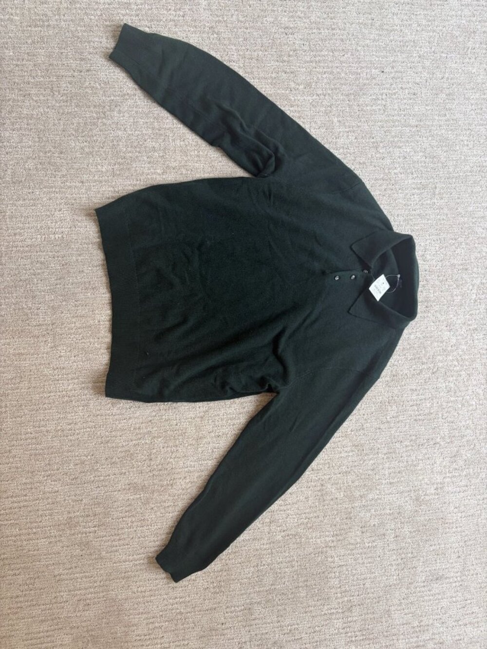 J.Crew Men's Dark Green Long Sleeve Sweater Polo XL NWT